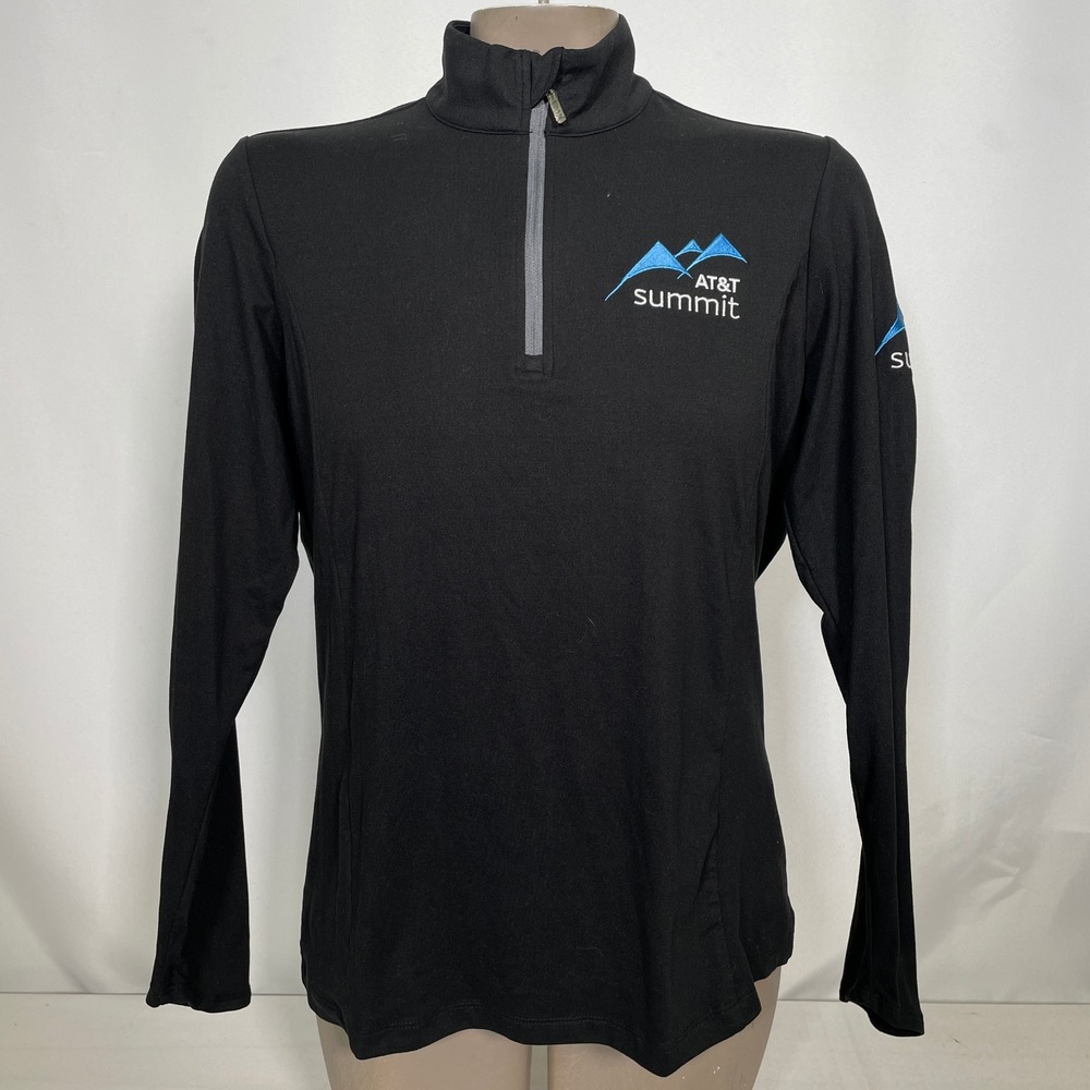 AT&T Summit Callaway Opti-Dri Black Quarter Zip Pullover Women's SMALL